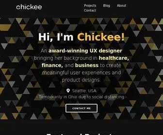 Chickee.design(Seattle-based UX designer/researcher bringing her background in healthcare) Screenshot