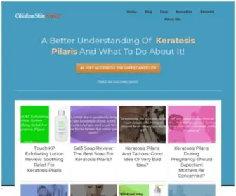 Chickenskinrelief.com(The Best Reviews And Home Remedies To Get Rid Of Keratosis Pilaris) Screenshot