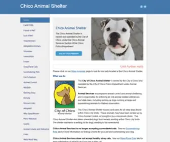 Chicoanimalshelter.org(Chico Animal Shelter) Screenshot