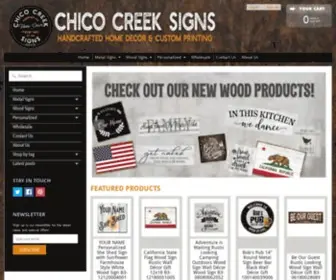 Chicocreeksigns.com(Chico Creek Signs Personalized Metal and Wood Signs) Screenshot