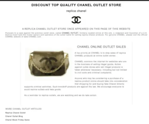 Chicreplicahandbags.com(Chanel Outlet) Screenshot