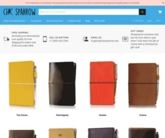 Chicsparrow.com(Leather Travelers Notebooks) Screenshot