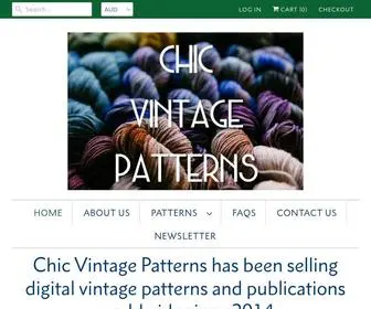 ChicVintagepatterns.com(Chic Vintage Patterns) Screenshot