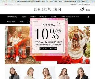 Chicwish.com(ChicWish traces its beginnings back to the original idea) Screenshot