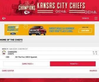 Chiefs.com(Kansas City Chiefs Home) Screenshot