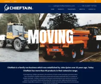 Chieftaintrailers.com(We manufacture and sell a wide range of trailers) Screenshot