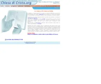 Chiesadicristo.org(Le chiese di Cristo in Italia) Screenshot