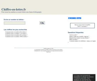 Chiffre-EN-Lettre.fr(Chiffre EN Lettre) Screenshot