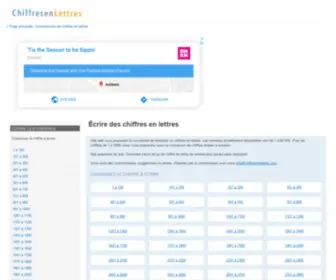 Chiffresenlettres.com(Écrire) Screenshot