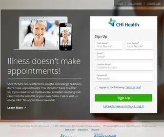 Chihealthvirtualcare.com(CHI Health Virtual Care) Screenshot