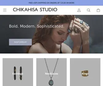 Chikahisastudio.com(Modern Jewelry for the Sophisticated) Screenshot