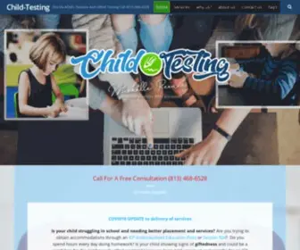 Child-Testing.com(Child-Testing Florida ADHD Dyslexia Autism Gifted Testing) Screenshot