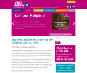 Childautism.org.uk(Support, advice and services for autistic children) Screenshot