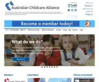 Childcarealliance.org.au(Australian Childcare Alliance) Screenshot