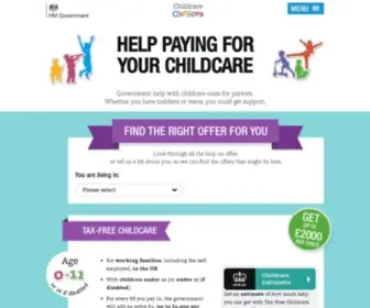Childcarechoices.gov.uk(Childcare Choices) Screenshot