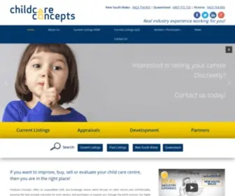 Childcareconcepts.com.au(Buy, Sell, Lease Child Care Centres in NSW &amp; QLD) Screenshot
