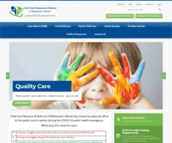 Childcareillinois.org(Child Care Resource & Referral of Midwestern IL) Screenshot