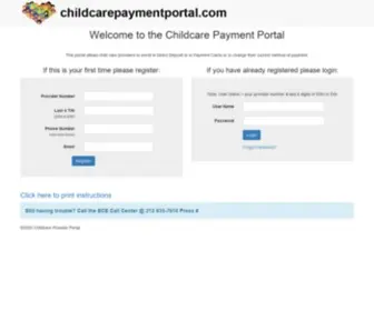 Childcarepaymentportal.com(Childcare Provider Portal) Screenshot