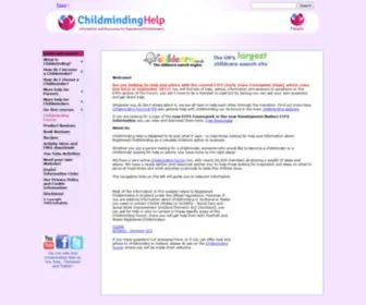 Childmindinghelp.co.uk(Childminding Help and Childminding Forum for help and advice from starting out all the way to EYFS) Screenshot