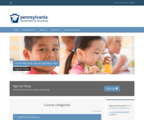 Childnutritiontoolbox.com(PDE Food & Nutrition eLearning Portal) Screenshot