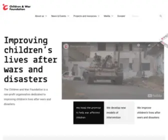 Childrenandwar.org(The Children and War Foundation) Screenshot