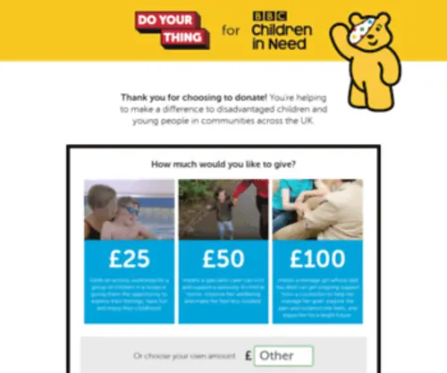 Childreninneed-Donations.co.uk(Childreninneed Donations) Screenshot