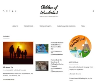 Childrenofwanderlust.com(Family Travel and Adventures) Screenshot