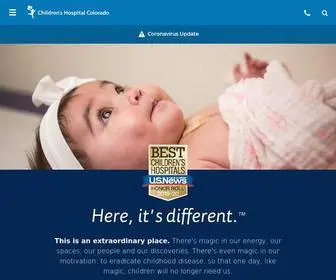 Childrenscolorado.org(Children's Hospital Colorado) Screenshot