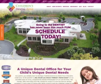 Childrensdentalzone.com(Pediatric Dentist Johns Creek Near Alpharetta) Screenshot