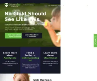 Childrenseyefoundation.org(Children's Eye Foundation) Screenshot