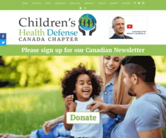 Childrenshealthdefense.ca(Children's Health Defense Canada Chapter) Screenshot