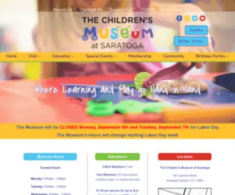 Childrensmuseumatsaratoga.org(The Children’s Museum at Saratoga) Screenshot