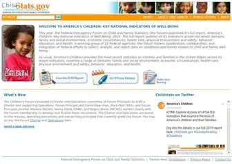 Childstats.gov(The official website of the Federal Interagency Forum on Child and Family Statistics. The site) Screenshot