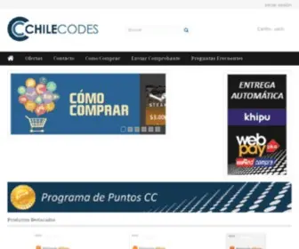 Chilecodes.cl(Códigos Playstation Nintendo Steam Google Play Xbox iTunes) Screenshot