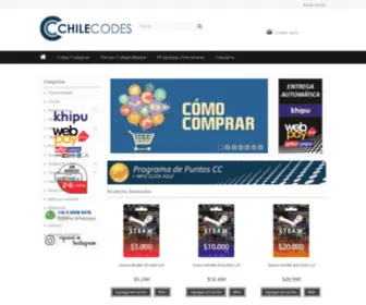 Chilecodes.com(Códigos Playstation Nintendo Steam Google Play Xbox iTunes) Screenshot