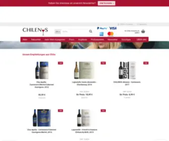 Chilecom.de(Wein aus Chile online kaufen/bestellen Sie bei uns) Screenshot