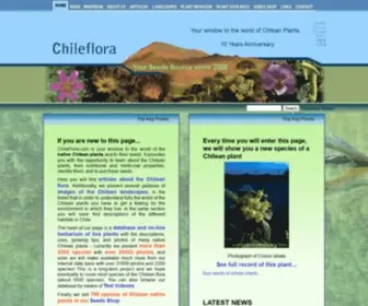 Chileflora.com(Homepage of) Screenshot
