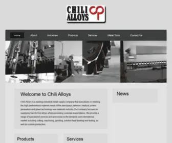 Chilialloys.com(Chili Alloys) Screenshot