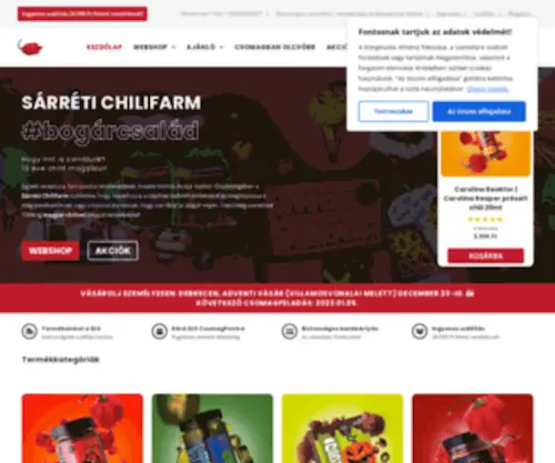 Chilifarm.hu(Sárréti ChiliFarm) Screenshot