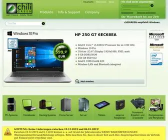 Chiligreen.com(Wunschkonfigurierte PCs und Notebooks von chiliGREEN. Kostenlose Lieferung aus Österreich) Screenshot