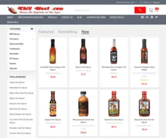 Chiliheat.com(Your Canadian Connection for specialty Hot Sauces) Screenshot