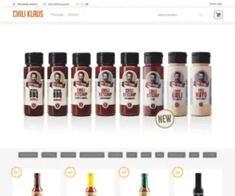 Chiliklaus.dk(Europas største udvalg af produkter med chili) Screenshot