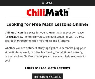 Chilimath.com(Free Math Lessons) Screenshot