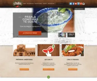 Chilis.com.mx(En Chili's México VIVE más cada momento. Disfruta de una deliciosa comida tipo americana) Screenshot