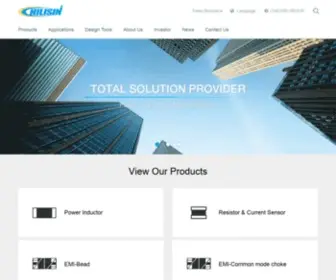 Chilisin.com(CHILISIN-Total Solution Provider for Power, EMI and RF Application) Screenshot