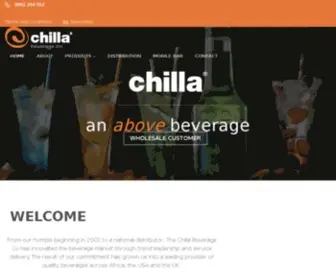 Chilla.com(Chilla Beverages is the Leading Supplier of Gourmet Frappes) Screenshot