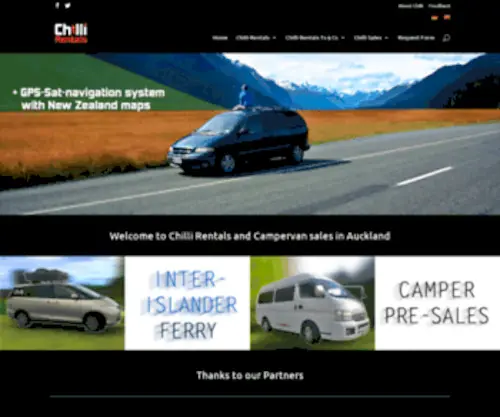 Chillirentals.co.nz(Chilli Rentals and Camper Sales New Zealand) Screenshot