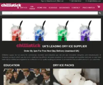 Chillistick.com(Dry Ice UK Supply) Screenshot