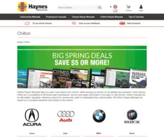 Chiltondiymanuals.com(Haynes Manuals) Screenshot