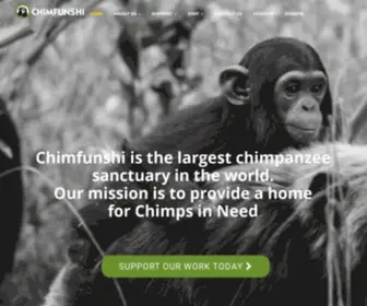 Chimfunshiwildlife.org(Home for Chimpanzees in Need) Screenshot